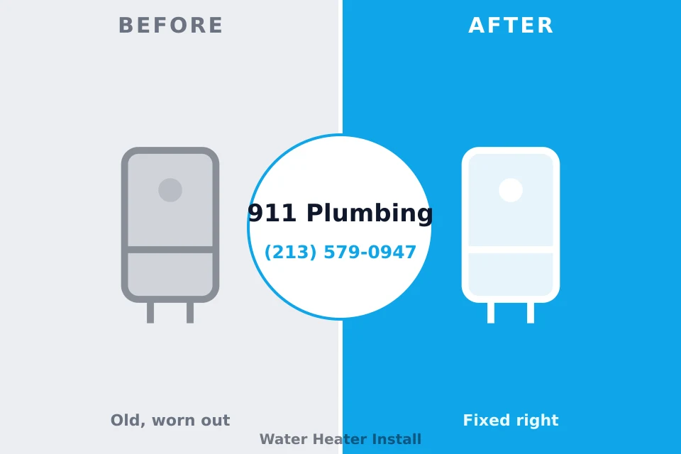Before and after: plumbing company Milton, WA